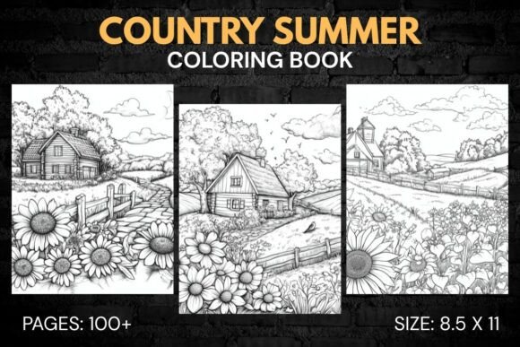 100 Country Summer Coloring Pages: A Cozy Escape for All Ages