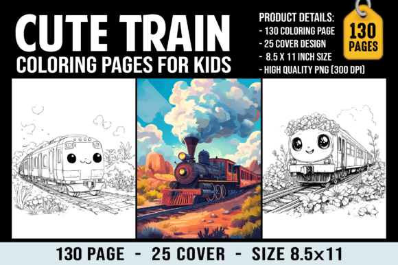 130 Cute Train Coloring Pages for Kids