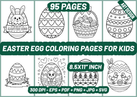 95 Easter Egg Coloring Pages for Kids
