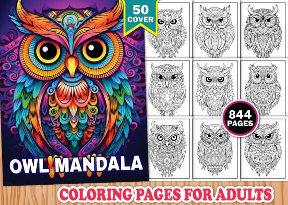 Adults Owl Mandala Coloring Pages - KDP: A Creative Tool for Modern Content Creators