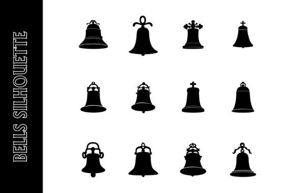 Black and White Bell Silhouettes
