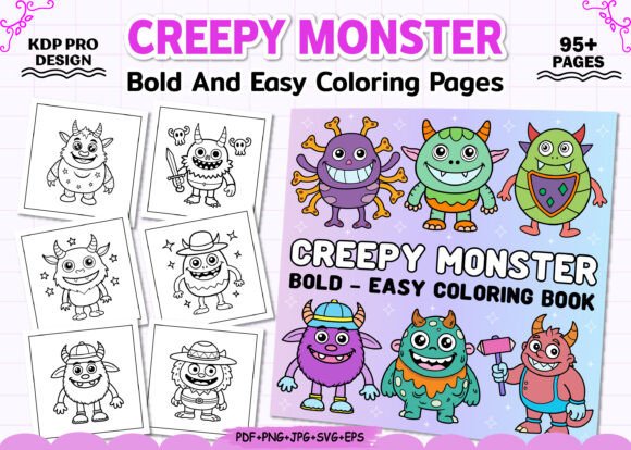 Bold Easy Creepy Monster Coloring Page: A Creative Escape for All Skill Levels