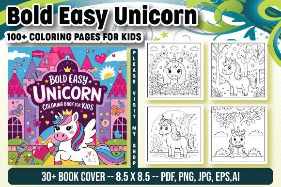 Bold Easy Unicorn Coloring Book for Kids β A Creative and Practical Choice for Parents and Creators