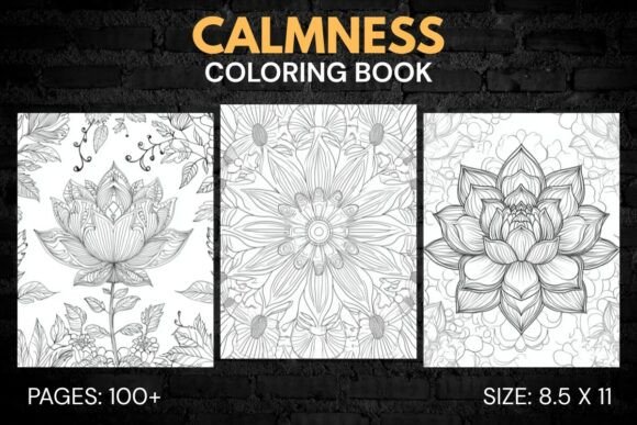Calmness Coloring Book Page for KDP: A Perfect Interior for Your Digital Publishing Project