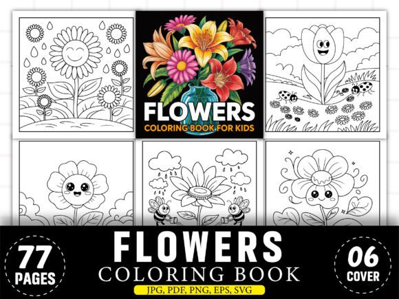 Cute Flowers Coloring Pages for Kids: A Creative and Educational Resource