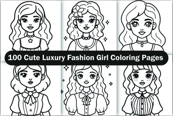 Cute Luxury Fashion Girl Coloring Pages: A Creative and Profitable Resource for Adults and KDP Creators