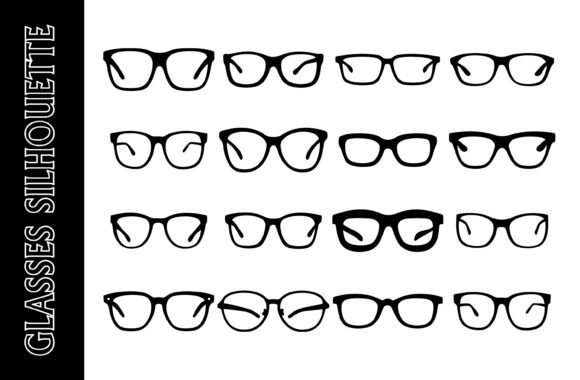Glasses Silhouette Vector Collection for Creative Projects