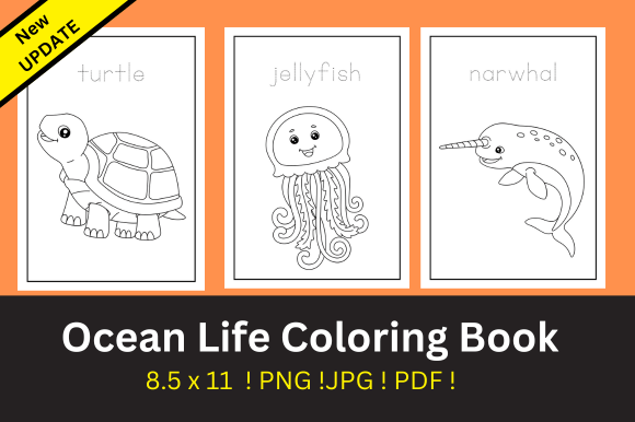 Ocean Life Coloring Book for Kids