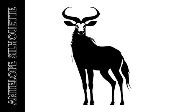 Silhouette of a Gemsbok Antelope: A Versatile Design for Print and Digital Use