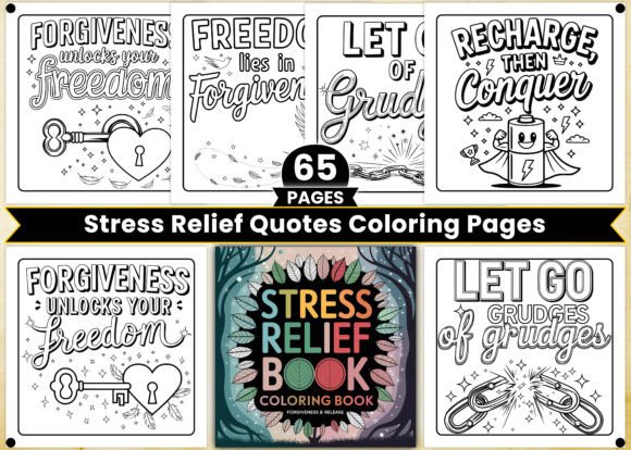 Stress Relief Quotes Coloring Pages: A Creative Escape for Modern Life