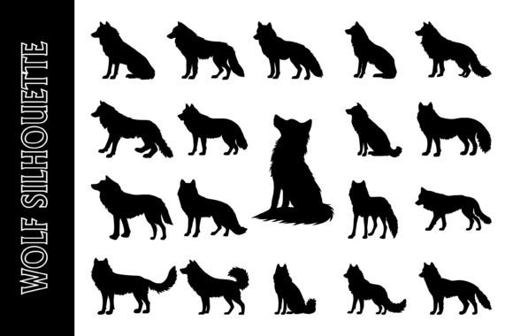 Wolf Silhouette Vector Illustration: A Versatile Design for Print and Digital Use