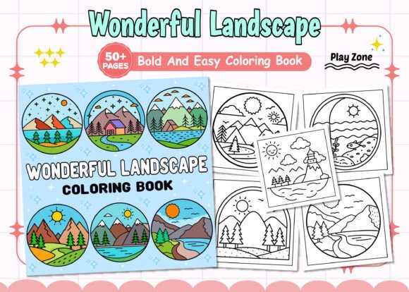 Wonderful Landscape Coloring Book Pages: A Creative Journey for All Ages